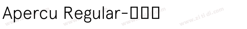 Apercu Regular字体转换